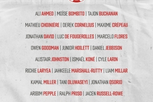 加拿大国家队名单：戴维、布坎南在列，阿方索·戴维斯缺席