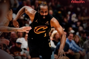 零罚球砍20+6+10&正负值+14！骑士发布赢球海报：封面人物哈登