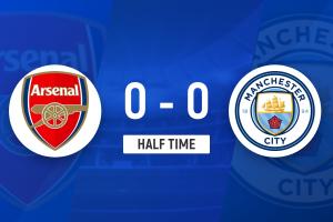 半场-阿森纳暂0-0曼城 特拉福德贡献三连扑哈弗茨失良机