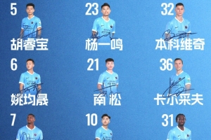 深圳新鹏城主战云南玉昆首发阵容出炉！